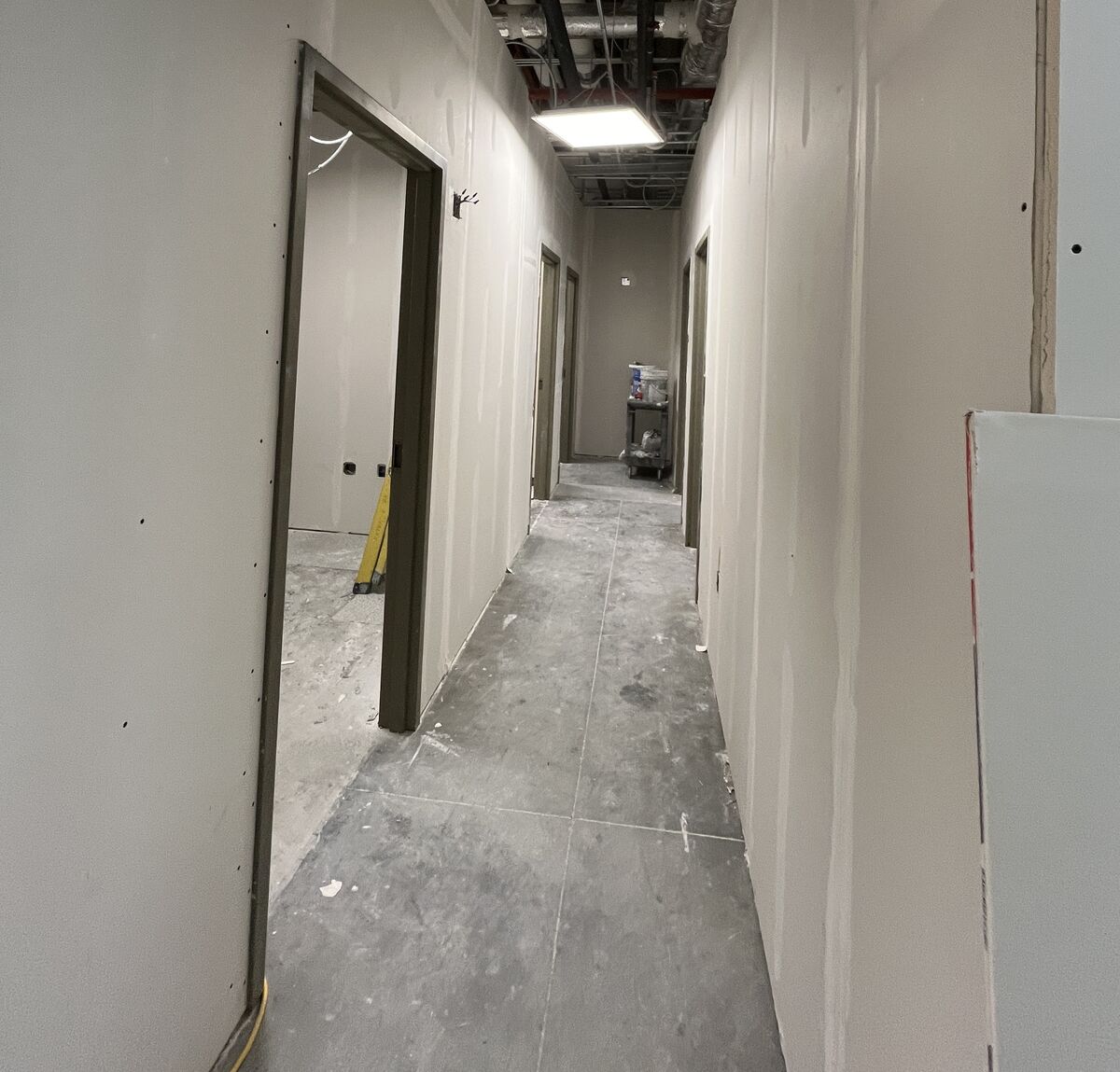Commercial hallway drywall installation in Smyrna TN