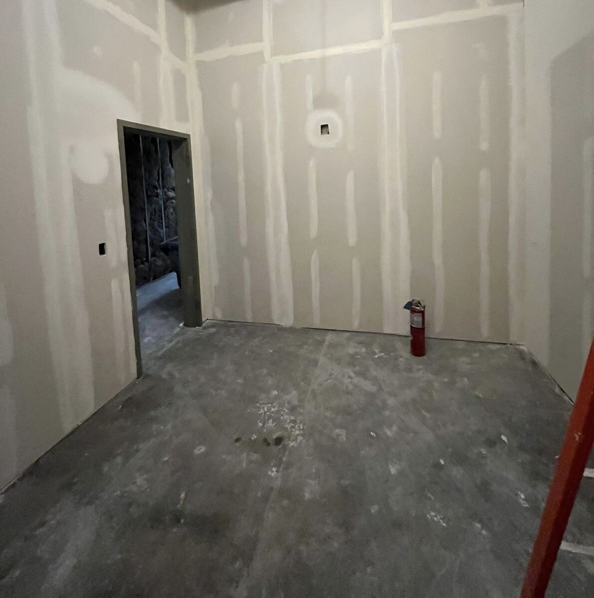 Drywall taping and mudding in progress on a residential room in Nashville TN