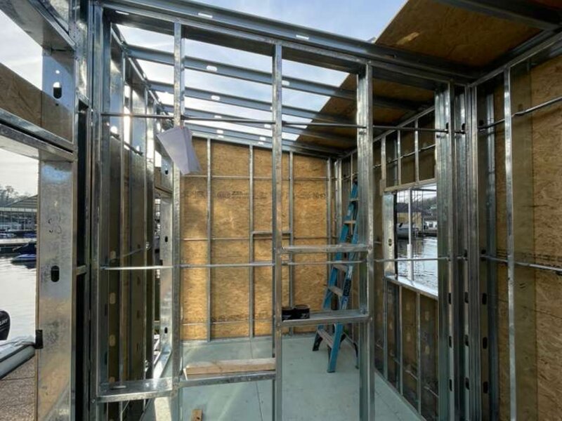 Metal framing for outdoor structure by JN Contractor LLC
