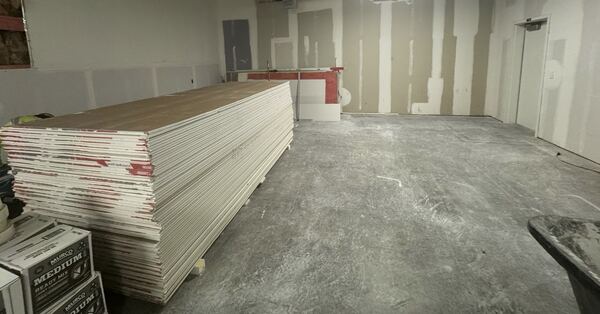 Drywall sheets stacked for commercial installation in Nashville TN